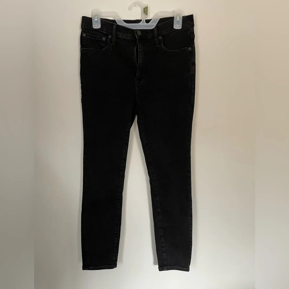 J. Crew Women’s Mid Rise Black‎ Skinny Jeans Denim